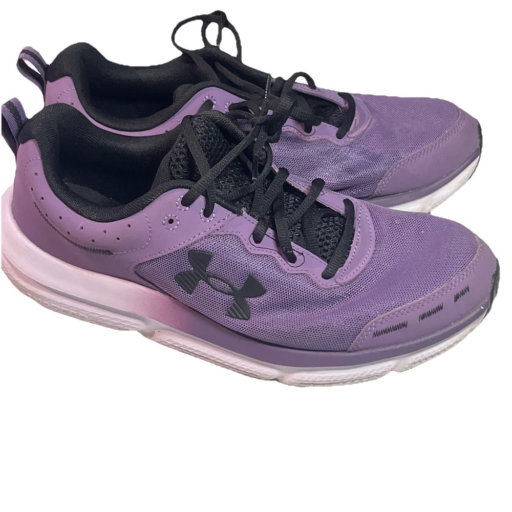 Under Armour Womens Charged Assert 12 Running Shoes Size 10 Purple Athletic Gym
